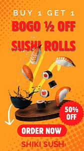 🍣 BOGO ½ Off Sushi Rolls at Tasu Asian Bistro! 🍣 This week at Tasu Asian Bistro Sushi & Bar - Raleigh, enjoy our special offer: Buy one sushi roll and get the second one at half price! Perfect for sharing with friends or treating yourself to an extra roll. Featured Rolls: ✔Avocado Roll - Creamy avocado enveloped in fresh seaweed and sushi rice. ✔Bagel Roll - A crispy combination of salmon, cream cheese, and avocado, tempura fried and topped with eel sauce. ✔Blue Sea Roll - A refreshing mix of 