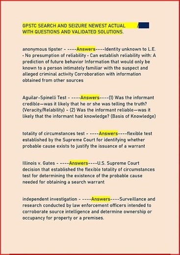 Gpstc Search And Seizure Newest Actual With Questions And Va video