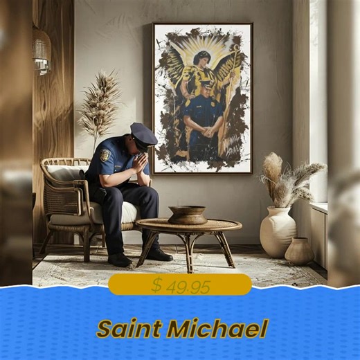 ✨This artwork is your daily dose of inspiration!✨ Meet **Saint Michael**—a stunning piece by the acclaimed Michael Israel that speaks to the soul. 🎨 At just $49.95, this masterpiece isn't just a decoration; it's a conversation starter, a mood lifter, and a perfect addition to your sanctuary. Transform your space and embrace the beauty it brings! 🌟 Whether it's a cozy reading nook or a chic office, it fits effortlessly into any corner of your life. 🏡 Why settle for ordinary? Snag yours before 