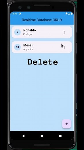 Flutter Firebase Realtime Database CRUD | Flutter Firebase CRUD #shorts #flutter