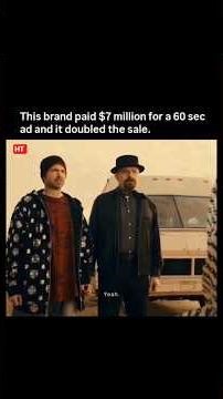 This brand paid $7 million for a 60 sec ad and it doubled the sale 🔥 #breakingbad #advertising