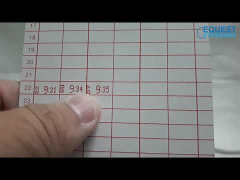 Amano EX3500N Punch Card Machine Day Indication Setting ( Imprint Setting )