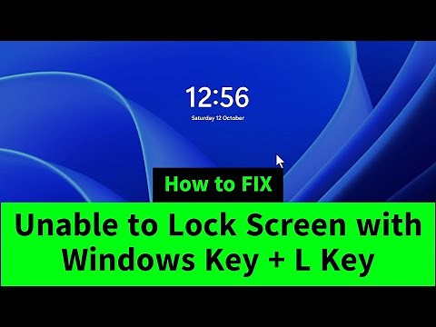 Can't Lock Windows with Windows Key + L [Windows Key+L Doesn't Work in Order to Lock the Machine]