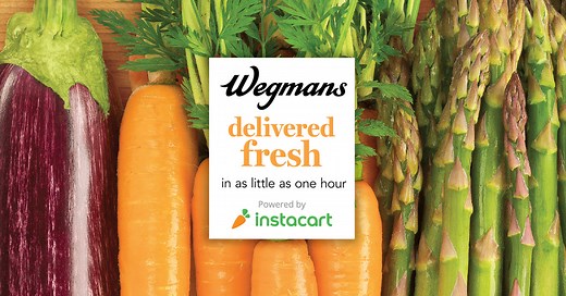 You’re busy, we can help. Get Wegmans delivered fresh in as little as one hour with our new service powered by Instacart! It’s as easy as 1, 2, 3! | Wegmans