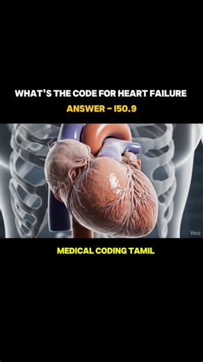 Medical coding தமிழ் on Instagram: "Code For Heart' Failure ❤️‍🩹"