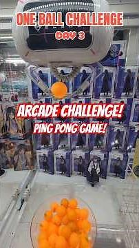 ARCADE CHALLENGE! Ping Pong Game at Round 1! #arcade #round1 #arcadegame #cranegame #clawmachine