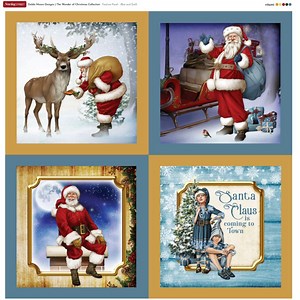 Debbi Moore Designs Blue and Gold The Wonder of Christmas Feature Fabric Panel (70 x 73cm)