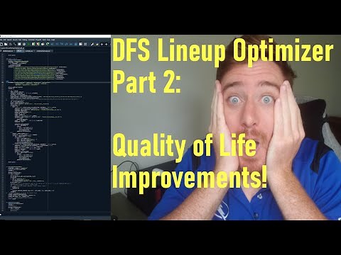 Lineup Optimizer for Daily Fantasy Sports with Python -- Part 2 and Improved!