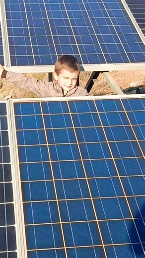 Solar panel with small window.