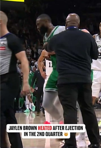 Jaylen Brown gets ejected in the 2nd quarter 🤯 he’s heated 🤬@NBC Sports Boston