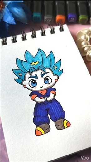 Chibi Goku Anime Drawing 💥 Dragon Ball Anime Art | Kawaii Anime Art with Easy Colouring for kids