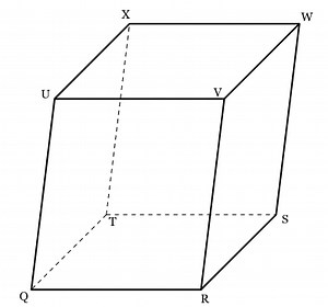 The diagram below is an oblique, or slanted, rectangular prism.... | Filo