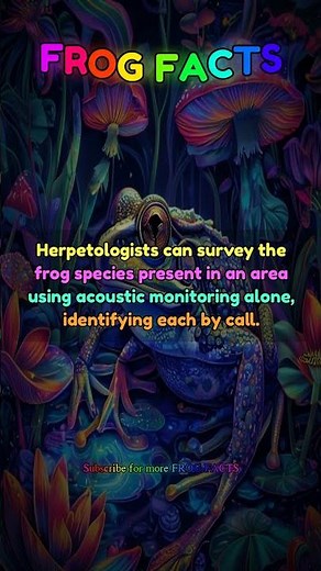 Herpetologists can survey the frog species present in... | Frog Facts