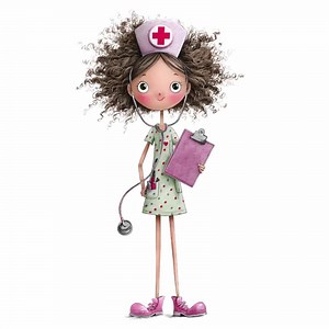 Cute Nurse Clipart PNG – 18 Whimsical Medical Girls, Nurse Characters, Pediatric Doctor Clip Art – Hospital Kids Art, Digital Download 1# - Etsy UK