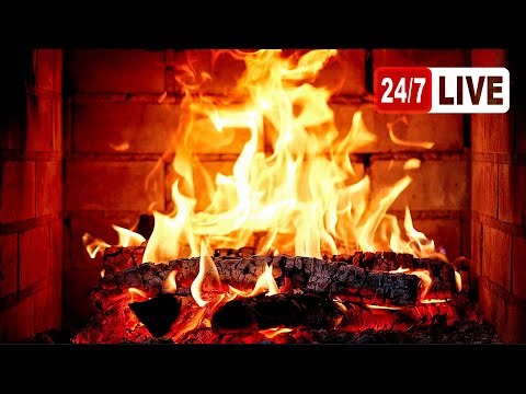 🔥 Cozy Fireplace NO ADS (Live 24/7). Fireplace 4K Ultra HD. Fireplace with Crackling Fire Sounds