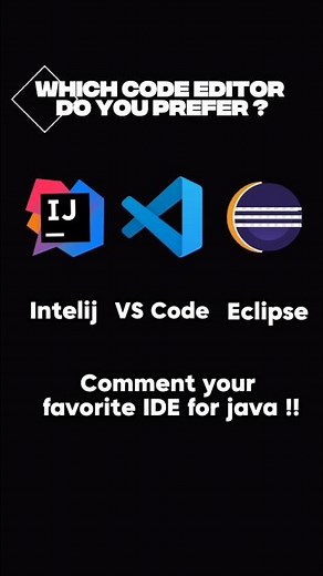 Best Java IDE? 🔥 IntelliJ vs VS Code vs Eclipse — GOAT of java #coding #java