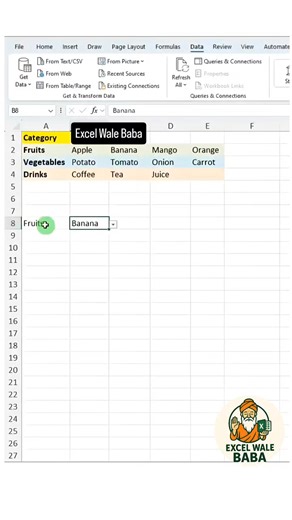 Dependent Dropdown List in Excel | Step-by-Step Tutorial Using Data Validation | INDIRECT Function 💥💯🚀👇🏻 #shorts #exceltips #Microsoft #trend #trendingnow | Excel Wale Baba