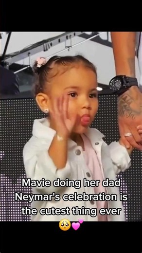 Mavie doing her Dad Neymar's celebration is the cutest thing ever🥺💕