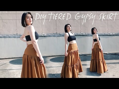 Long Skirt Ep. 6: DIY Tiered Skirt/ Boho Skirt | Sonella Go