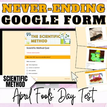 Never Ending Google Form, April Fools Day Science Fake Test, Prank Trick Test