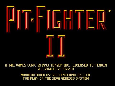 Prototype de " PIT FIGHTER 2 " sur Megadrive Sega