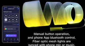 LED Fiber Optic Mesh Light Kits with Battery Controller for Dresses Costumes Textiles - Net Fabric Light Up Wedding Parties Halloween Christmas (3.3 Yards (3 Meters) Mesh)