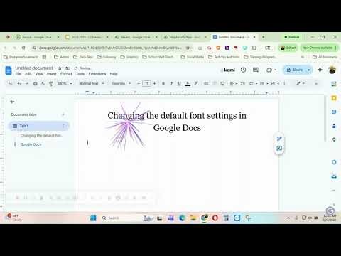 Google Docs Default Font Change