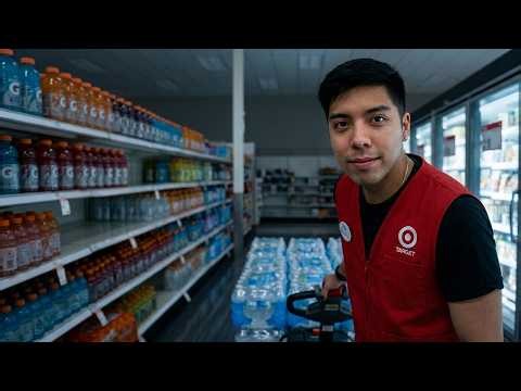Working the 4 AM Shift Stocking Water at Target!