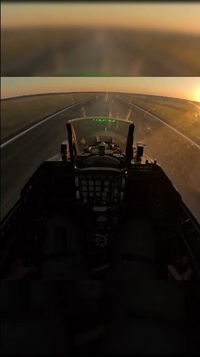 F-16 Viper Cockpit Takeoff at Sunset | Pilot POV #shorts #military