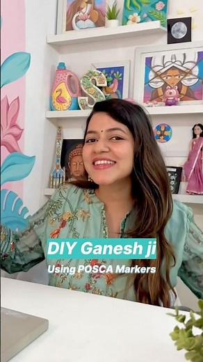 DIY Ganesh Ji 😍 #ShivangiSah #Art #Craft #Shorts