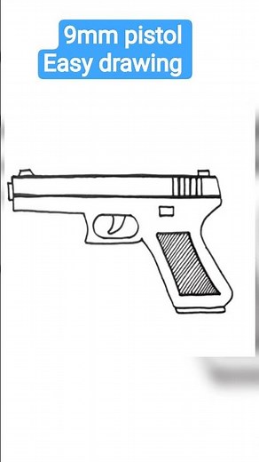 🔥wow 😱 how todraw a pistol//how to draw gun #revolver#drawing#army #trending #viral #shorts#pubg