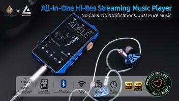 AP80 PRO MAX - All-in-One Hi-Res Streaming Music Player (Full video, click the link below.) https://www.kickstarter.com/projects/hidizs/ap80-pro-max-all-in-one-hi-res-streaming-music-player?ref=discovery_newest&total_hits=57713&category_id=339 HIDIZS x LINSOUL Co-Branding| DSD256 | PCM 32bit/384kHz | MQA16X | USB DAC | 2.4G WiFi Streaming | Bi-Directional BT 5.1 | 4.4mm 3.5mm | Creative New Idea Gizmos