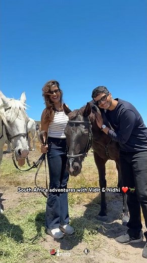 Vidit & Nidhi Horse Riding in South Africa 🤩❤️ #chess #viditgujrathi