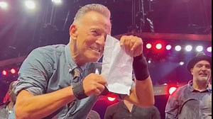 Bruce Springsteen signs absentee note for young fan so they could attend his show