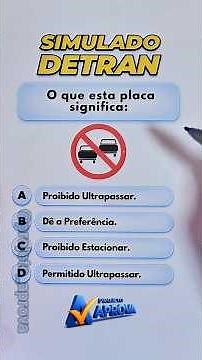 DETRAN 2026 Practice Test - Answer! #detran2026practicetest