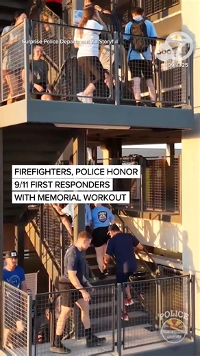 First responders around the United States took part in a 9/11 stair climb workout to honor fallen first responders. This workout consists of climbing 110 flights of stairs to pay their respects to the first responders who lost their lives 24 years ago, in the devastating 9/11 attack on the World Trade Center. | ABC7 News