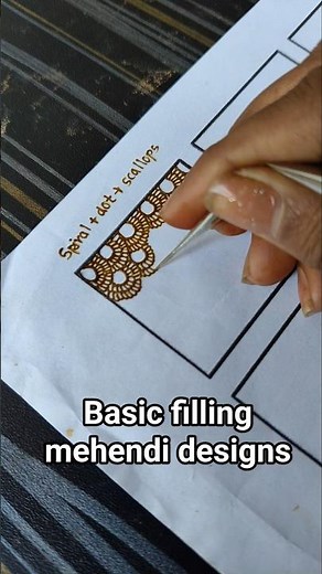 ✨ Easy Basic Filling Mehendi Designs Tutorial | Simple Mehndi for Beginners 25| Step-by-Step Guide