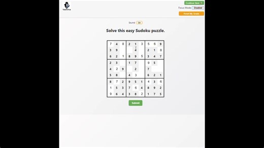 🧩✨ Sudoku is now LIVE on TutorOrca! ✨🐳 We’re thrilled to bring you a brand-new way for kids to sharpen their minds while having fun. Sudoku isn’t just a game—it’s a brain workout! Research shows that playing Sudoku helps improve focus, concentration, logical reasoning, and memory skills. It trains the brain to recognize patterns, think ahead, and practice patience, which is especially important for children learning to manage distractions and build attention spans. 💡 Why Sudoku matters for ki