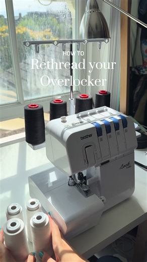This one’s a genuine lifesaver 🪡🧵 How to rethread your overlocker or serger quickly! I don’t normally post sewing tips but this one is so useful I thought I’d pass on the knowledge 🫶🏻🫶🏻 . . . . #summersewing #sewinghacks #sewingtips #overlocker #serger #LearnToSew #sewtok #sewinginspiration #beginnersewing #sewingproject #EasySewing #SewingPattern
