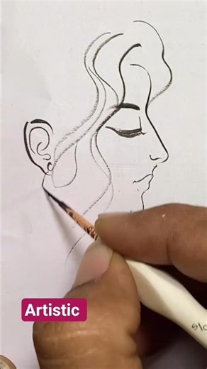 Beautiful line drawing ✏️💕#shorts #line drawing