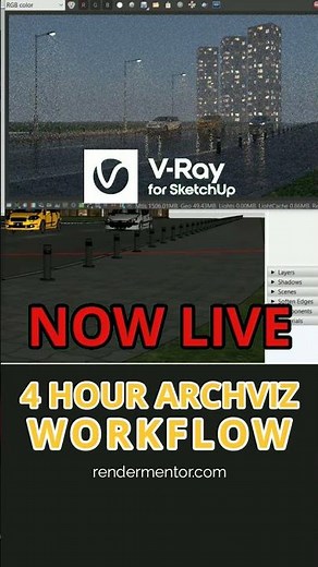 4 Hour Complited Vray For Sketchup Tutorial #chaos #chaosgroup