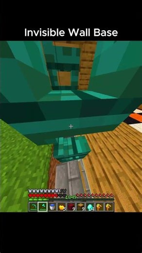 Invisible wall base tutorial #minecraft #usa