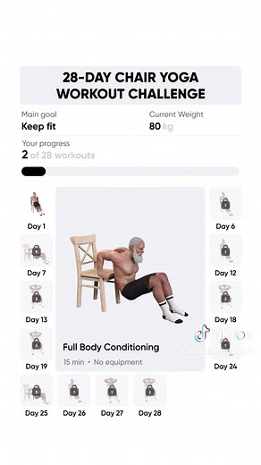 28-Day Chair Yoga Workout Challenge