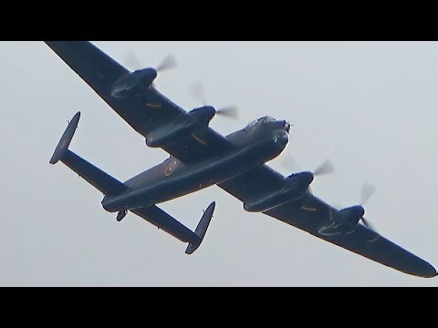 Battle Of Britain Memorial Flight Lancaster Bomber Cambridge Flyby #lancaster #raf #aviation