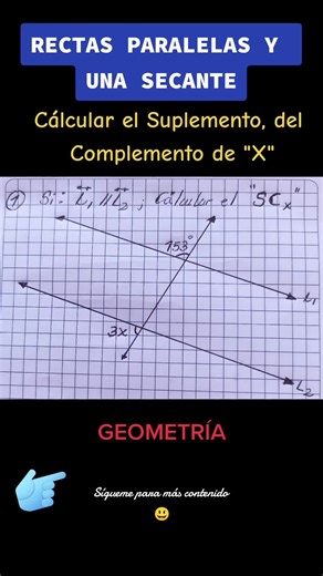 Suplemento y Complemento en Ángulos - Geometría
