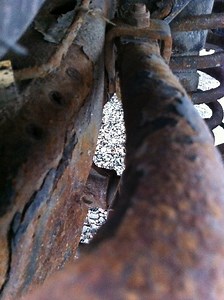 Quick disconnects are rubbing against the frame