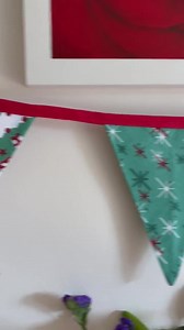 Christmas Bunting Garland Scandi Style Green, White & Red Theme Handmade in Cotton Approx 3 Metres Long 15 Flags. - Etsy UK
