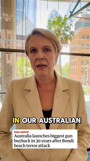 Tanya Plibersek on Instagram: "Today we announced the largest gun buyback scheme since the Port Arthur tragedy. It’s another part of our response to Sunday’s antisemitic terrorist attack in Bondi, alongside strengthening our laws against hate crimes and adopting the Special Envoy’s plan to combat antisemitism. Australians across the country are already doing their part to help us heal — by giving blood, donating money, or simply standing with and comforting their Jewish friends. Let’s keep choos