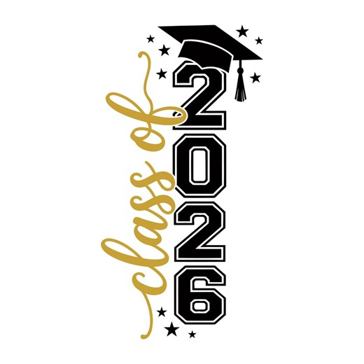 Class of 2026 Vertical SVG PNG, Graduation Cut Files for Cricut and Silhouette, Senior 2026 Shirt SVG, Grad Cap Png, Back to School Svg - Etsy