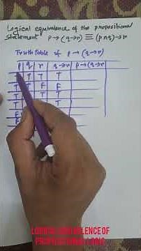 Logical Equivalence in Propositional Logic | Discrete Mathematics #propositionallogic